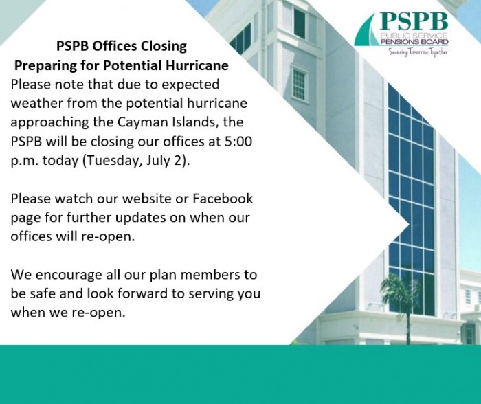 PSPB Offices Closing - Tuesday, July 2