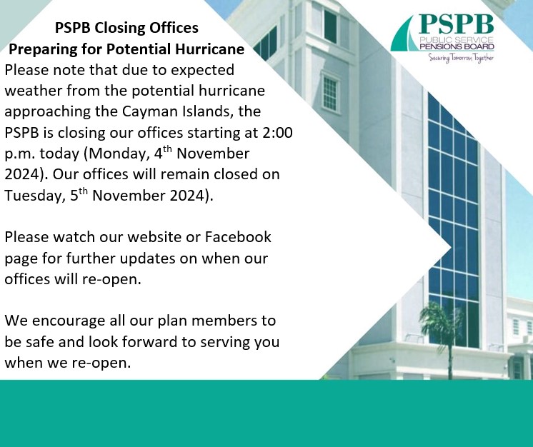 PSPB Office Closure - Approaching Weather